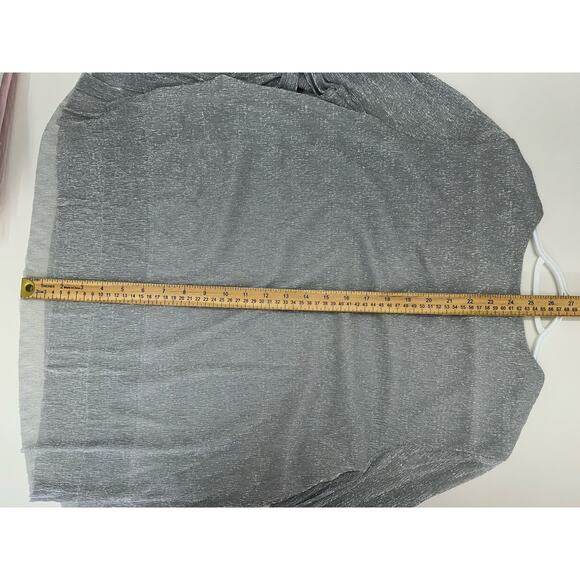 Chicos Womens Shirt Size 3 Gray Metallic Ultimate Layer Long Sleeve Seagull NWTS - Picture 13 of 14